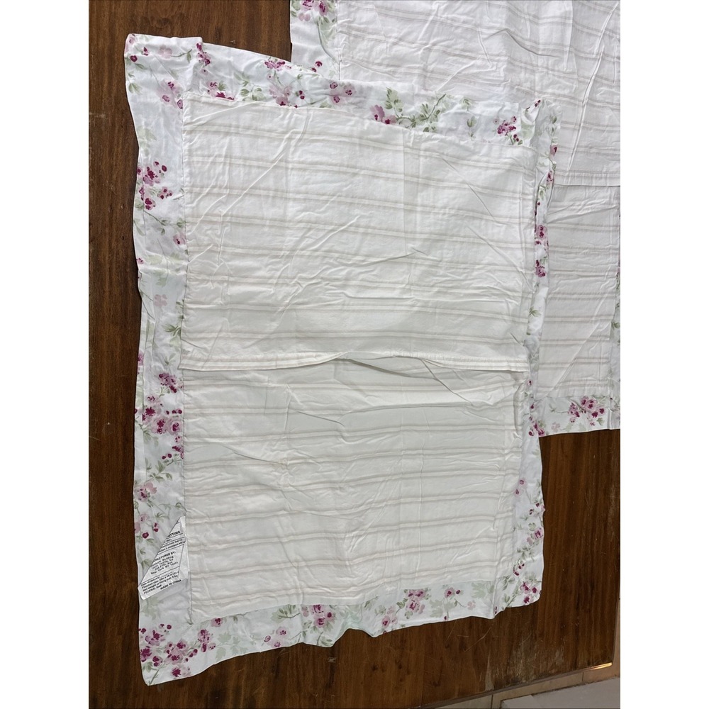 Simply Shabby Chic Quilted Rose Pattern Rachel Atwell Pink Green Set 2 - Picture 5 of 5